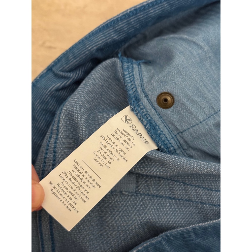 Carve Designs Women Shorts 16 Blue Corduroy Raw Hem Coastal Boho Summer Cut-offs - Picture 6 of 10
